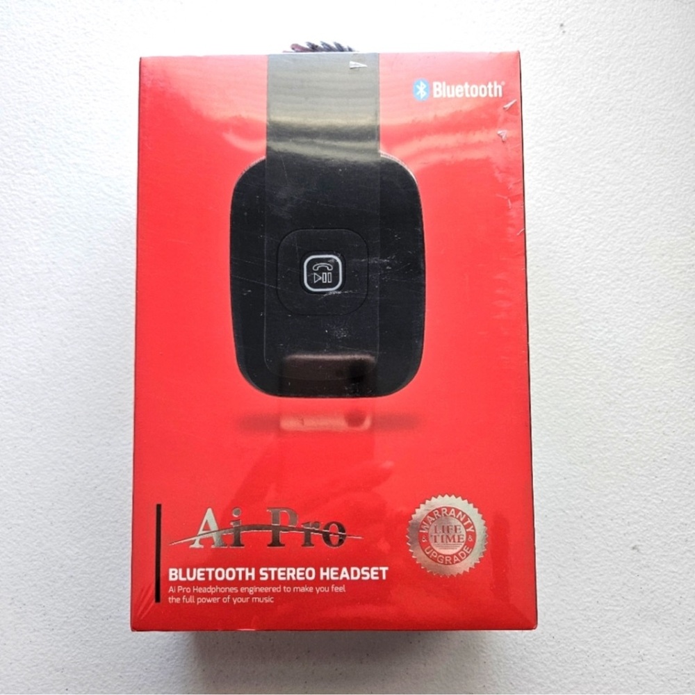 Wireless Over-Ear Headphones in Red and Black